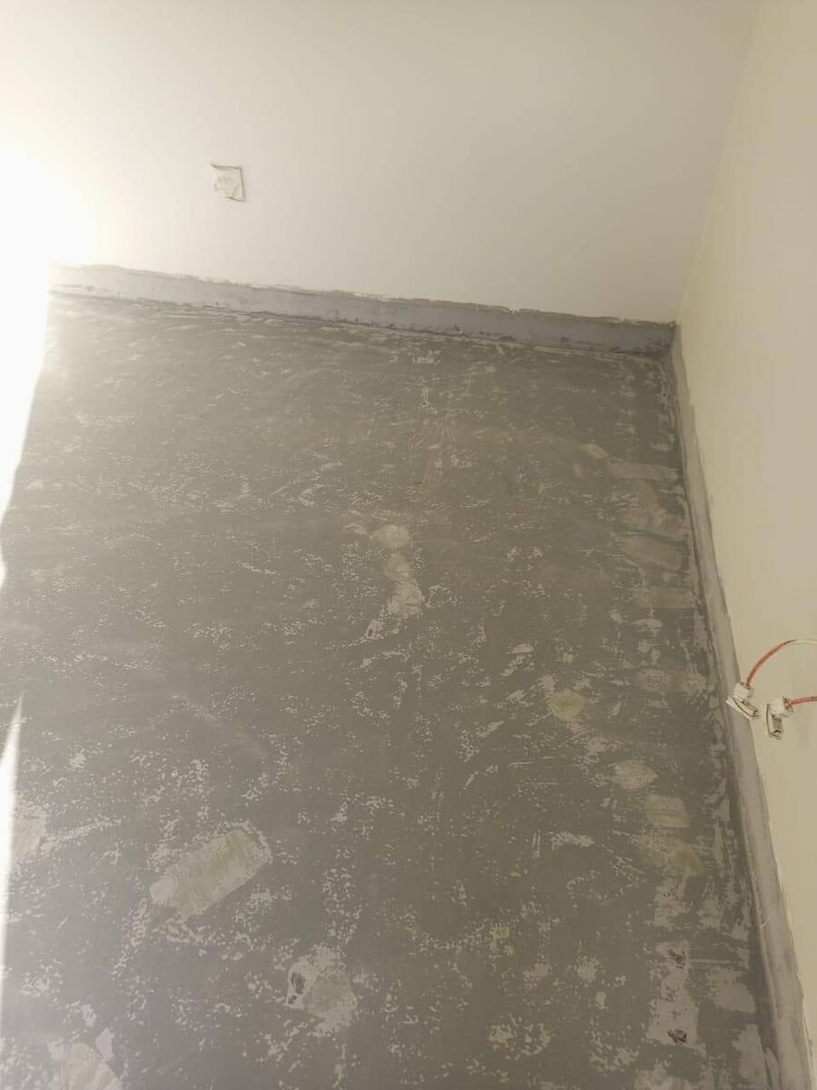 Substrate ground back and vacuumed ahead of priming.